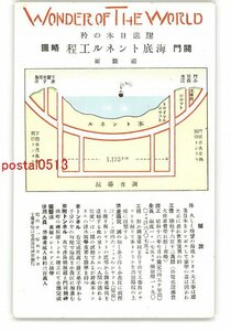 XyO1412●海底トンネル工程略図 *傷み有り【絵葉書】