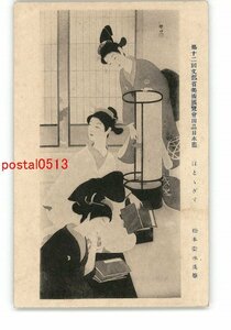 XyT8551●第12回文部省美術展覧会出品日本画 ほととぎす 松本姿水氏筆 *傷み有り【絵葉書】