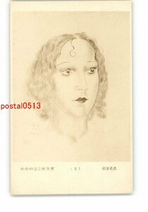 XyX2539●藤田嗣治画展覧会 女 *傷み有り【絵葉書】