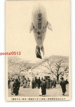 XZA9166●平和記念東京博覧会と気球 くぢら形気球は本社の太平洋号 *傷み有り【絵葉書】_画像1