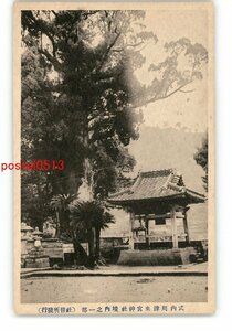 XZI9222●静岡 式内川津来宮神社 境内の一部 *傷み有り【絵葉書】