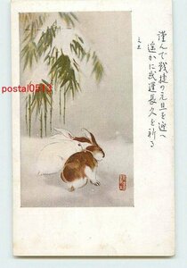 Art hand Auction Xi2037 ● البطاقة البريدية الفنية لبطاقة رأس السنة الجديدة الجزء 875 أرنب [بطاقة بريدية], العتيقة, مجموعة, بضائع متنوعة, بطاقة بريدية مصورة