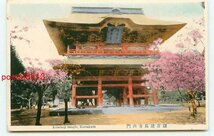 E8277●神奈川 鎌倉 手彩色 建長寺山門【絵葉書】_画像1