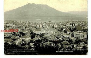 C1869●鹿児島 市街 鳥瞰【絵葉書】