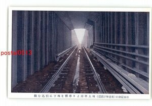 XyG6887●東京 日本最初の東京地下鉄道 地上車庫より車体を地下に引込む線 *傷み有り【絵葉書】