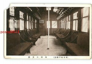 XyJ0789●東京 東京地下鉄道 内部の美観 *傷み有り【絵葉書】