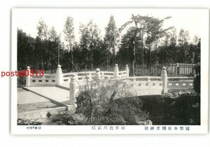 XyN7484●新潟 国幣中社弥彦神社 御手洗川石橋 *傷み有り【絵葉書】