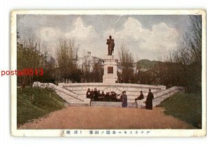 XyN1570●ロシア デツチスキー公園の銅像 浦潮 *傷み有り【絵葉書】