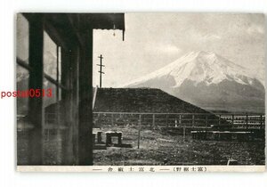 XyZ7942●静岡 富士裾野 北富士廠舎より富士山 *傷み有り【絵葉書】