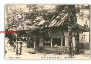 XZD3321●群馬 赤洞赤城神社 拝殿 *傷み有り【絵葉書】