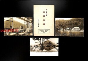 FLA3311●栃木 日光中禅寺米屋旅館絵葉書 袋付3枚 *傷み有り【絵葉書】