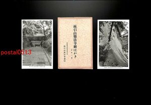 FSA1637●茨城 雨引山楽法寺絵葉書 袋付5枚 仁王門 多宝塔 *傷み有り【絵葉書】