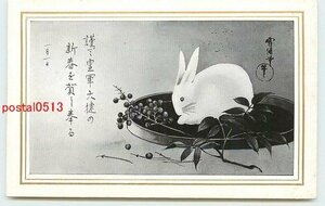 Art hand Auction Xi8005●Neujahrskarten-Kunstpostkarte Teil 900 Kaninchen [Postkarte], Antiquität, Sammlung, verschiedene Waren, Ansichtskarte