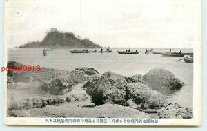 Xm1382●徳島 鳴門海峡 飛島付近若布採取船【絵葉書】