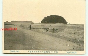 N7087●愛知 蒲郡海岸より竹島【絵葉書】