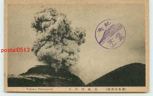 Q2472●鹿児島 桜島大爆発 小池噴火口【絵葉書】