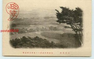 Q5750●群馬 金山新田神社より足利方面【絵葉書】