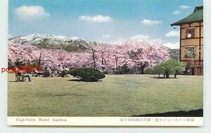 Xb5048●山梨 富士ビューホテル 庭園の桜【絵葉書】