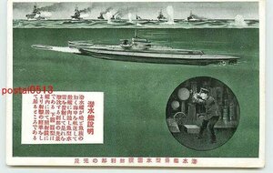 Xd2185●潜水艦魚雷発射【絵葉書】