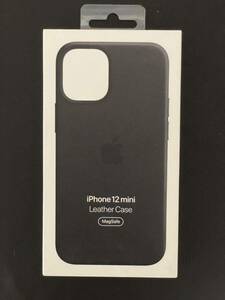 Apple アップル 純正 iPhone 12 mini レザーケース・ブラック 新品
