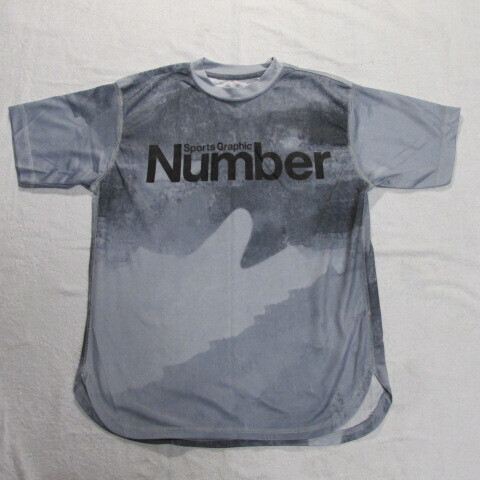 文字ロゴ グレー系 グラデーション 半袖Tシャツ レディースL