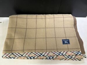 Burberry's バーバリーズ 西川産業 毛布 毛 100% 140cm×200cm