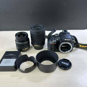 Nikon ニコン D5300 デジタル一眼レフカメラ ボディ 18-55mm 1:3.5-5.6G Ⅱ 55-200mm 1:4-5.6G ED ダブルズームキット の画像1