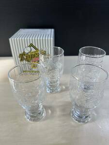 joshin 阪神タイガース 2008 メガホン型 グラス コップ 4個セット 未使用 長期保管品