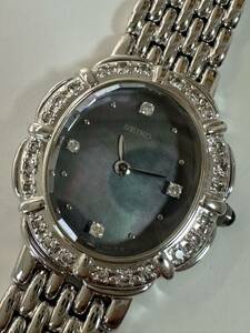 SEIKO セイコー 5A50-5190 エクセリーヌ シェル クオーツ レディース 腕時計 稼働品