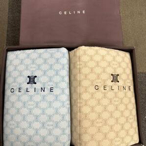 CELINE セリーヌ 西川産業 シングル 合繊肌掛けふとん 140cm×190cm 2枚セット 長期保管品 箱付きの画像1