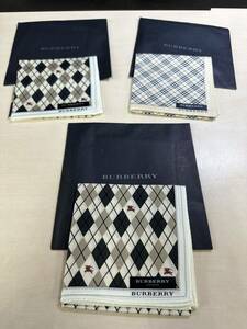 BURBERRY London ハンカチ 未使用保管品 3枚セット