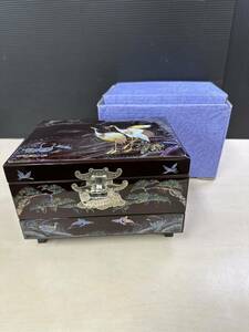 韓国 螺鈿 貝細工 ジュエリーボックス ジュエリーBOX 工芸品 アクセサリー ケース 小物 収納 箱 ボックス BOX 
