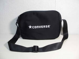 CONVERSE Converse shoulder bag Logo nylon material diagonal .. black 