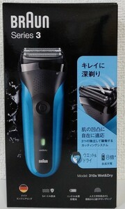 BRAUN 電気シェーバー 310S シリーズ3 3枚刃 8倍速充電 メンズシェーバー 深剃り 髭剃り 水洗い 3連ヘッド ブラウン