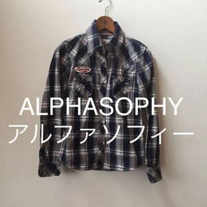 ALPHASOPHY アルファソフィー＊M＊シャツ チェック 綿 レディース