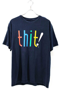 Used 90s-00s Unknown THIT Message Pop Art Graphic T-Shirt Size L 相当 古着