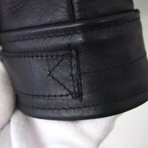 [9356-001S] FORTIME レザージャケット 2XL 【中古】 現状販売 フォータイム Fashion leather ブラック 本体のみの画像9