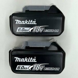 [9304-013] 1円スタート Makita BL1860B バッテリ 6.0Ah DC18V マキタ バッテリー 中古 【現状品・2個 セット】 電動工具 動作確認済