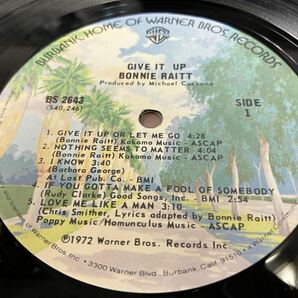Bonnie Raitt★中古LP/US盤「ボニー・レイット～Give It Up」 の画像4