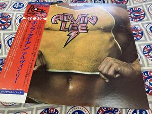 Alvin Lee★中古LP国内プロモ白レーベル盤帯付「アルヴィン・リー～ポンプ・アイアン!」