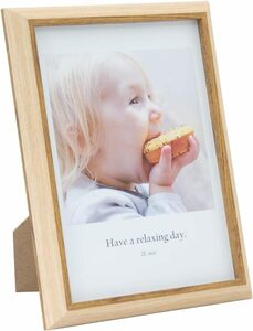  Fuji color FUJICOLOR photo frame picture frame natural color frame 2401K cabinet size 2L Brown 5