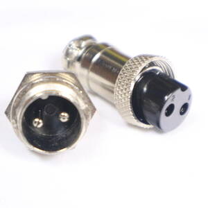 { anonymity shipping }2 core /2 ultimate round connector / metal connector 16φ plug & Jack ( pedestal ) 1 collection ( several correspondence possibility )