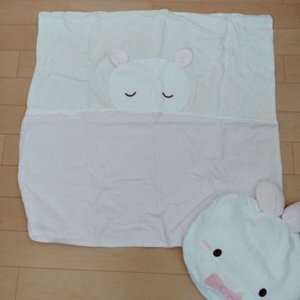 中古 赤ちゃんの城 クッション ブランケット セット バスタオル ひざ掛け