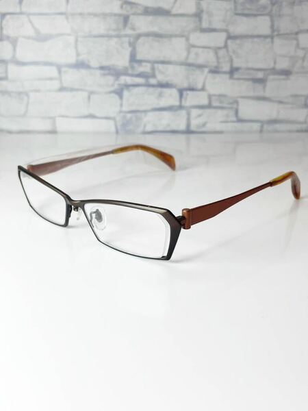 未使用 KOOKI L608 コーキ スクエア型 ダークブラウン 眼鏡 新品