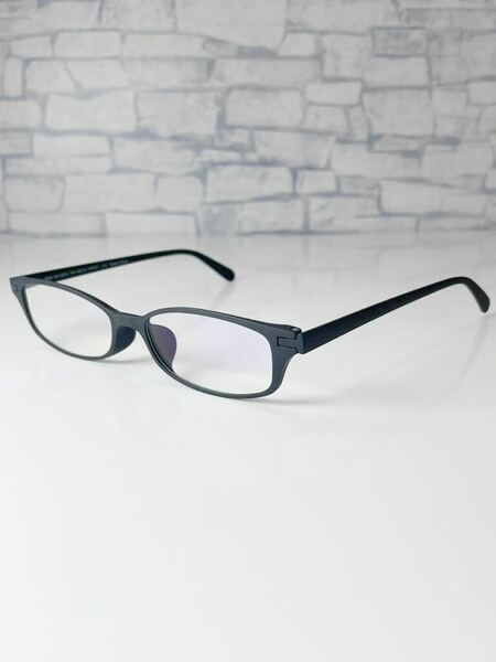 +1.00 JINS READING GLASSES FRD-15S-001 ジンズ スクエア型 マットブラック 老眼鏡 良品