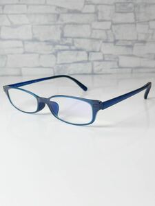 JINS READING GLASSES 度数 +1.5 FRD-15A-014 ジンズ スクエア型 ネイビー 老眼鏡 良品