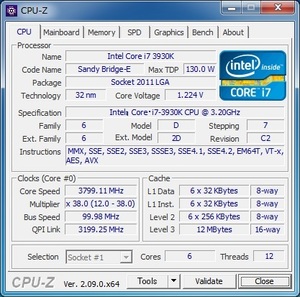 INTEL Core i7-3930K (3.20 GHz) LGA2011 ★中古正常品★ (2)