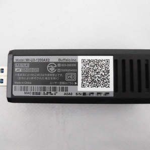 BUFFALO (WI-U3-1200AX2) USB3.2 Gen1対応Wi-Fi 6 (11ax) アダプタ ★中古正常品★の画像3