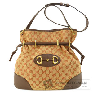 GUCCI グッチ 602089 ホーズビット GG ショルダーバッグ キャンバス レディース 中古