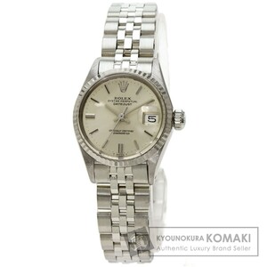 ROLEX ロレックス 6517 デイトジャスト 1968年製 アンティーク 腕時計 ステンレススチール SS K18WG レディース 中古